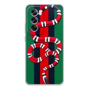 Чохли GUCCI для Оппо Рено 12 Про (AlphaPrint) (Gucci змія)