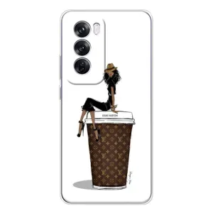 Чехлы Луи Витон для OPPO Reno 12 Pro (AlphaPrint - LOUIS VUITTON) (кофе LOUIS VUITTON)