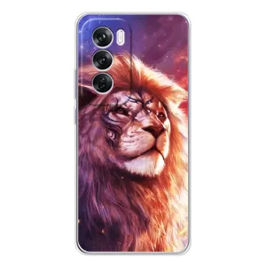 Чехол со Львом для OPPO Reno 12 Pro (VPrint) (Красочный Лев)