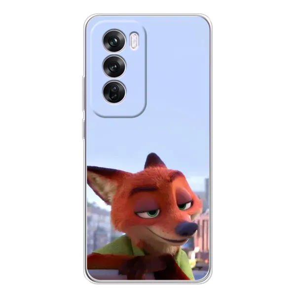 Чохол з принтом «Лис Нік» для OPPO Reno 12 Pro