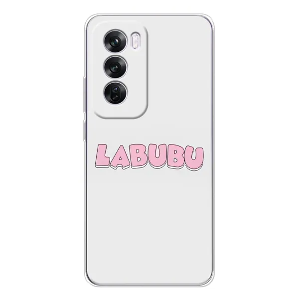 Чохол з принтом «Лого Лабубу» для OPPO Reno 12 Pro