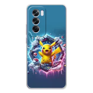 Чохол з Пікачу на OPPO Reno 12 Pro (Лого Пікачу)
