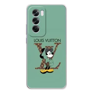 Чехлы Луи Витон для OPPO Reno 12 Pro (AlphaPrint - LOUIS VUITTON) (Микки Маус LV)