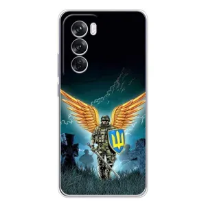 Чехлы с картинкой ЗСУ для OPPO Reno 12 Pro (AlphaPrint) (Солдат ЗСУ)