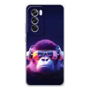 Чехол с Обезьянами OPPO Reno 12 Pro - (AlphaPrint) (Стильная обезьяна)
