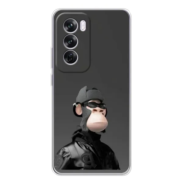 Чехол с принтом «стильная обезьяна NFT» для OPPO Reno 12 Pro