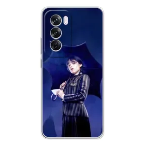 Чехлы Венсдей на OPPO Reno 12 Pro Уэнсдей (AlphaPrint) (Уэнздей с зонтом)
