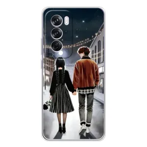 Чехол с дизайном Венздей 2 на OPPO Reno 12 Pro (Уэнздей и Тайлер)