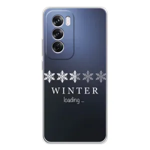 Зимние Чехлы для Оппо Рено 12 Про - прозрачный фон (Winter loading)