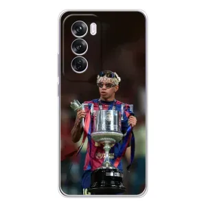 Чехол с футболистом Ламин Ямаль OPPO Reno 12 Pro (Ямаль с кубком)
