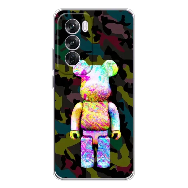 Чехол с принтом «Яркий Bearbrick» для OPPO Reno 12 Pro