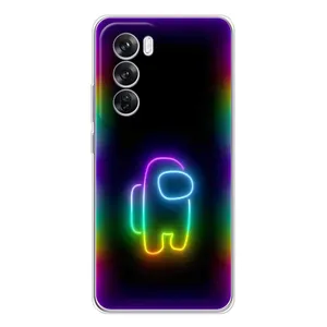 Чехол Амонг Ас для OPPO Reno 12 Pro (AlphaPrint) (Яркий скин)
