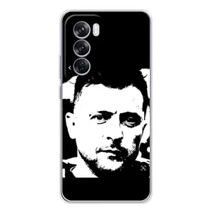 Чехол для OPPO Reno 12 Pro (AlphaPrint - с принтом Зеленского) (Зеленский АРТ)