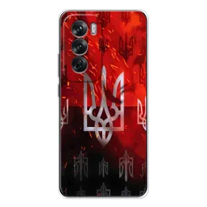 Украинские Чехлы для OPPO Reno 12 с картинкой УПА (AlphaPrint) (ГЕРБ УПА)