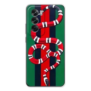 Чохли GUCCI для Оппо Рено 12 (AlphaPrint) (Gucci змія)