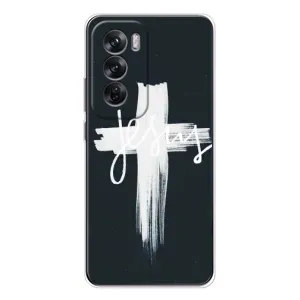 Чехол для OPPO Reno 12 (AlphaPrint) - (Христианские) (Иисус)