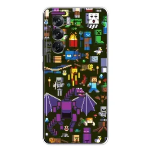 Чохол Майнкрафт на OPPO Reno 12 (AlphaPrint) Minecraft (Колаж Майнкрафт)