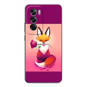 Чохли з картинкою Лисичка для OPPO Reno 12 (VPrint) (Лиса з трояндою)