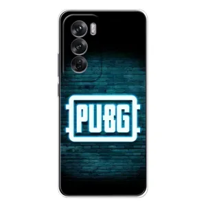 Чехол PUBG для Оппо Рено 12 (AlphaPrint) (Лого PUBG)