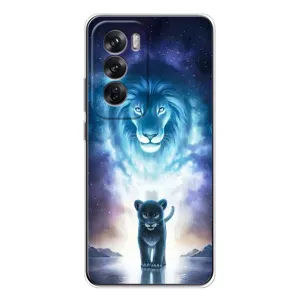 Чохол з картинкою ЛЕВ для OPPO Reno 12 (VPrint) (Маленький лев)