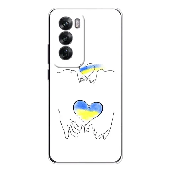 Чохол з принтом «Мир Україні» для OPPO Reno 12