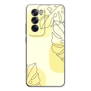 Силиконовый чехол с принтом в цветах на OPPO Reno 12