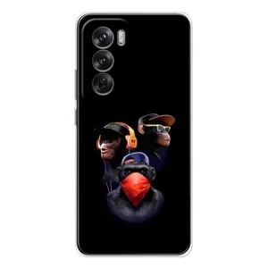 Чохол з Мавпами OPPO Reno 12 - (AlphaPrint) (Три мавпи)