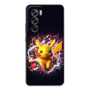 Чехол с Пикачу на OPPO Reno 12 (Пикачу с мячом)