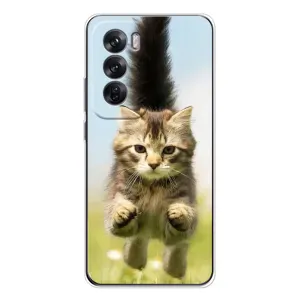 Чехлы с Котиками для OPPO Reno 12 (VPrint) (Прыжок кота)
