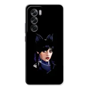 Чохли Венсдей на OPPO Reno 12 Уенсдей (AlphaPrint) (серйозна Венздей)