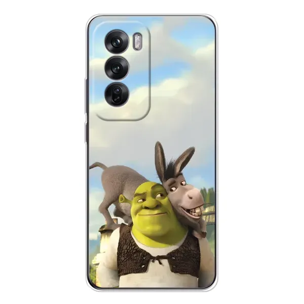 Чехол с принтом «Шрек и Осел» для OPPO Reno 12