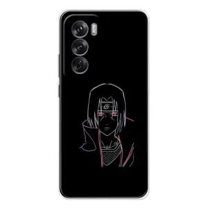 Чохли на тему: Ітачи Учіха для OPPO Reno 12 (AlphaPrint) (силует Ітачі)