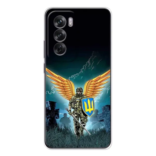 Чехол с принтом «Солдат ЗСУ» для OPPO Reno 12