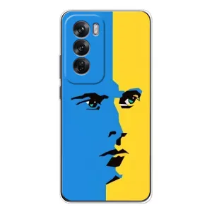 Украинские Чехлы для OPPO Reno 12 с картинкой УПА (AlphaPrint) (Степан Бандера)