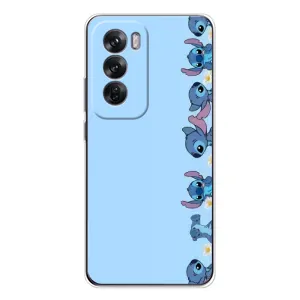 Чехол с принтом Стич на OPPO Reno 12 (Стич фон)