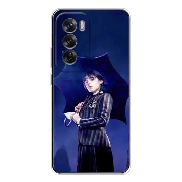 Чохол з принтом «Венздей з парасолькою» для OPPO Reno 12 Чохол з принтом «Венздей з парасолькою» для OPPO Reno 12