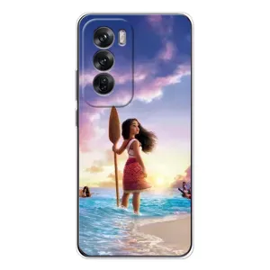 Чехол с мультфильмом Моана OPPO Reno 12 (Моана с веслом)