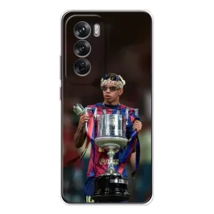 Чохол з футболістом Ламін Ямаль OPPO Reno 12 (Ямаль з кубком)
