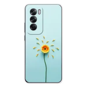 Чохли з квітами для OPPO Reno 12 (VPrint) (Жовта квітка)