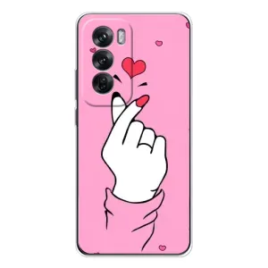Чохол з принтом для OPPO Reno 12 (AlphaPrint - Знак сердечка) (Знак Love)