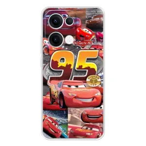 Силиконовый чехол Маквин для OPPO Reno 13 5G (Коллаж Молния Маквин)