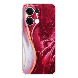 Чехол для ОППО Рено 13 5G - с принтом (Дизайнерские) (AlphaPrint) (Мрамор красный)