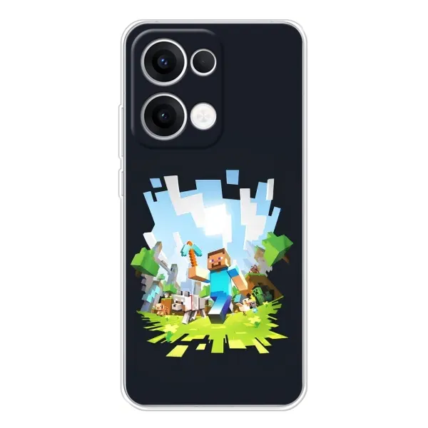 Чехол с принтом «персонажи Minecraft» для OPPO Reno 13 5G Чехол с принтом «персонажи Minecraft» для OPPO Reno 13 5G