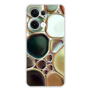 Мраморный чехол на OPPO Reno 13 5G (VPrint) (Радужный Мрамор)