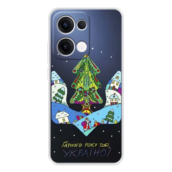 Чохол з принтом «Різдвяний герб» для OPPO Reno 13 5G