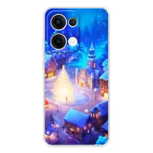 Рождественские Чехлы для OPPO Reno 13 5G (VPrint) (Рождественский город)