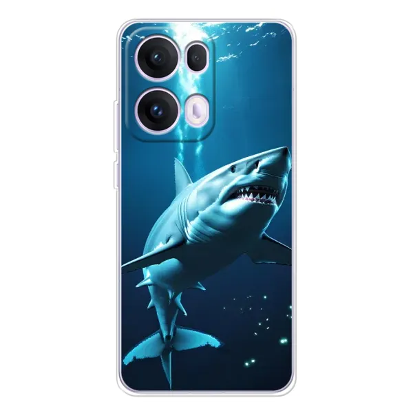 Чехол с принтом «Акула под водой» для OPPO Reno 13 Pro 5G Чехол с принтом «Акула под водой» для OPPO Reno 13 Pro 5G