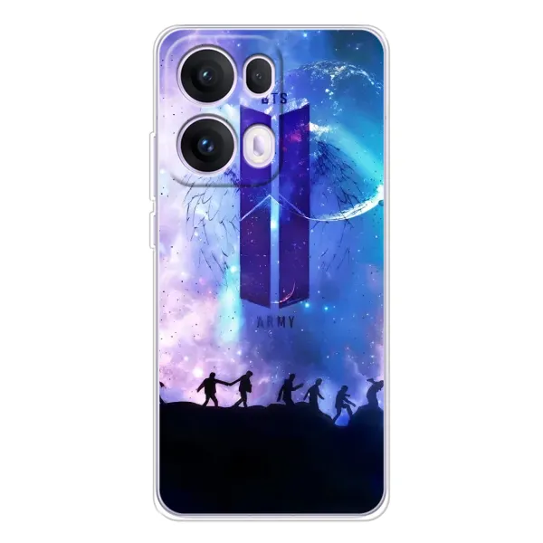 Чохол з принтом «Army BTS» для OPPO Reno 13 Pro 5G Чохол з принтом «Army BTS» для OPPO Reno 13 Pro 5G
