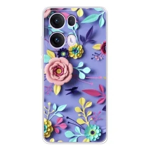 Чехлы с Цветами для OPPO Reno 13 Pro 5G (VPrint) (Цветочный дизайн)