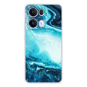 Мраморный чехол на OPPO Reno 13 Pro 5G (VPrint) (Голубой мрамор)